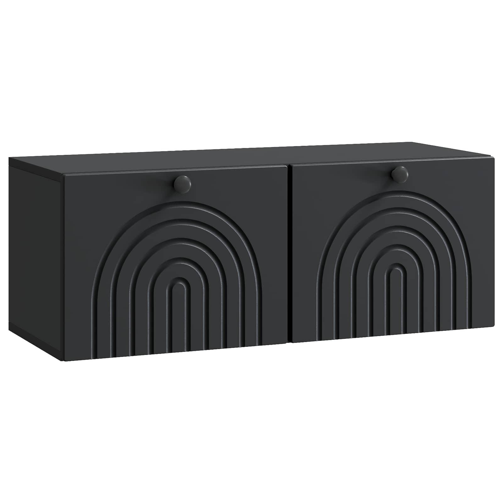 Væghængt TV-skab Sort 78,5 x 31 x 30 cm Konstrueret træ billede