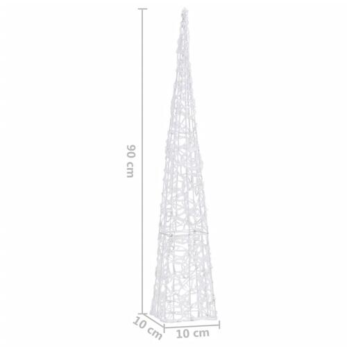 Dekorativ LED-lyskegle akryl 90 cm blå