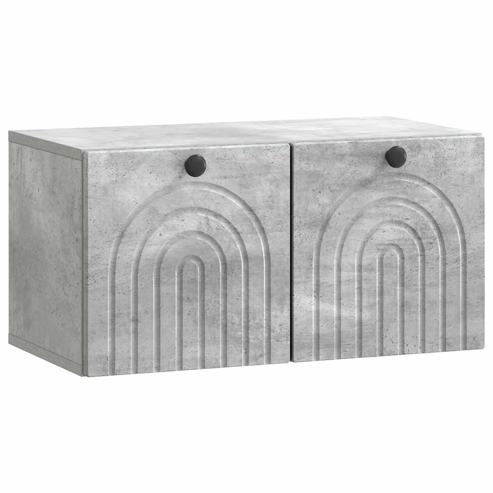 Væghængt TV-skab Betongrå 59,5 x 31 x 30 cm Konstrueret træ billede
