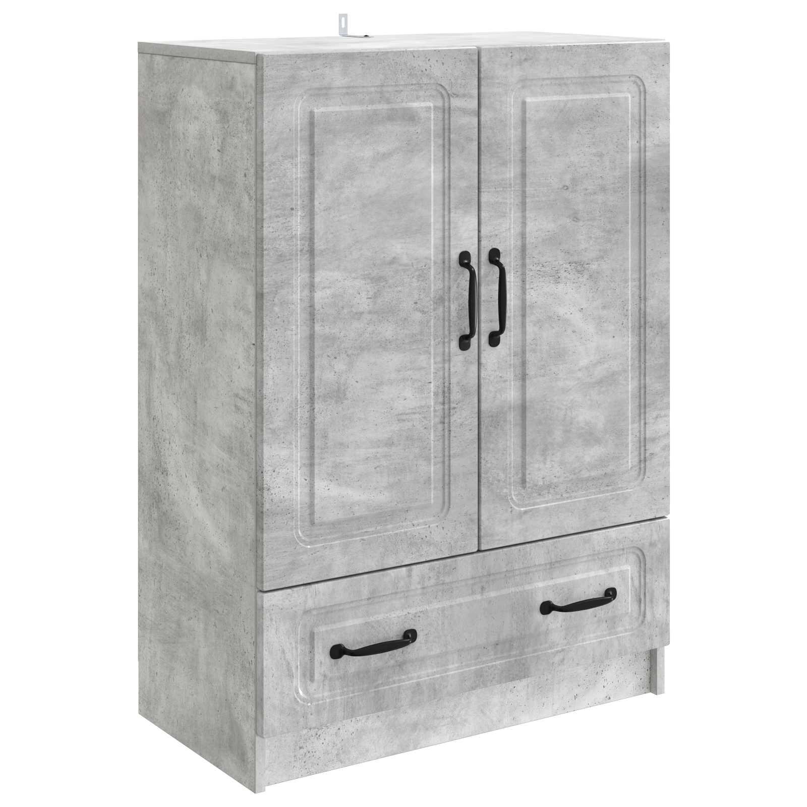 Sidebord med skuffe Betongrå 66 x 34,5 x 92 cm Konstrueret træ billede