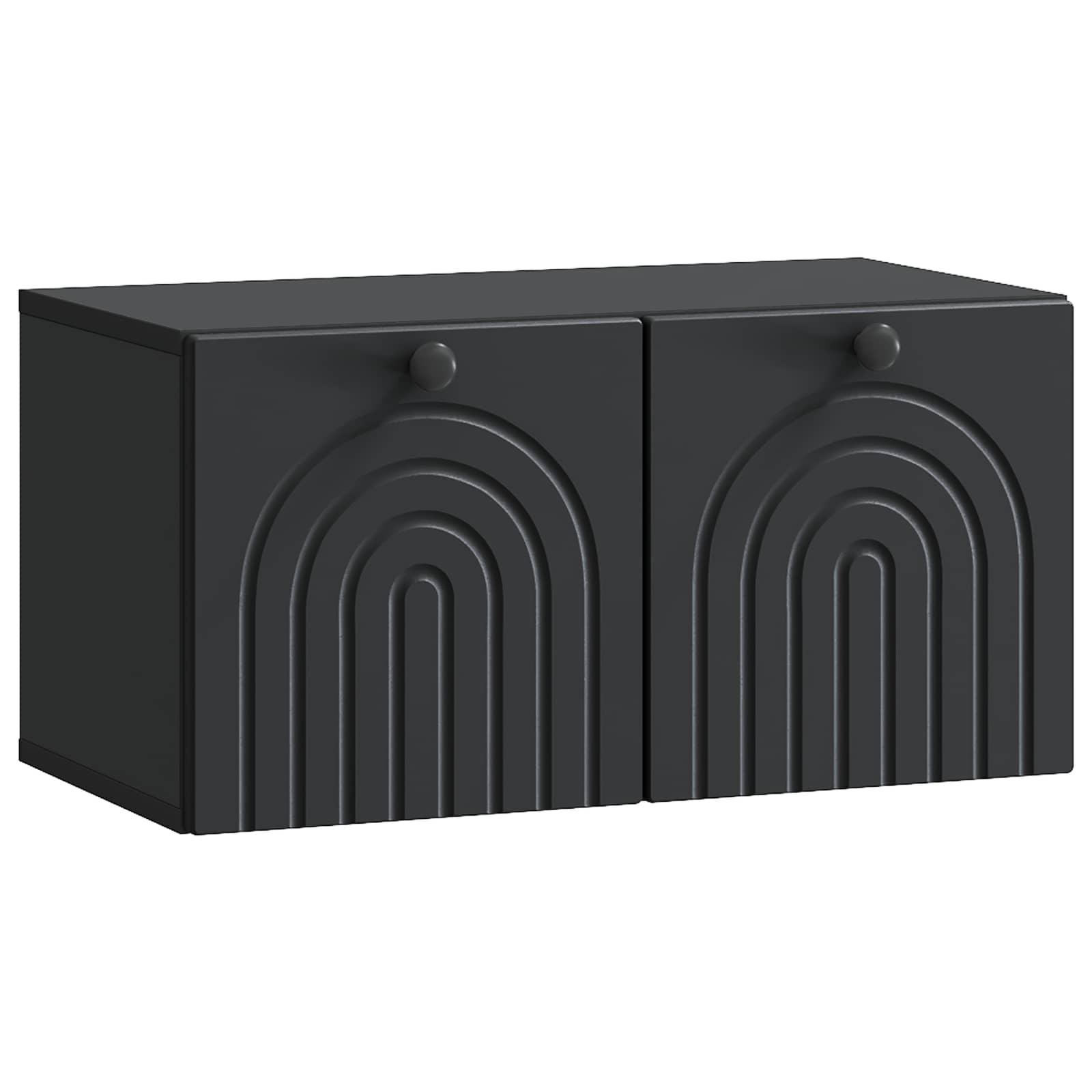 Væghængt TV-skab Sort 59,5 x 31 x 30 cm Konstrueret træ billede