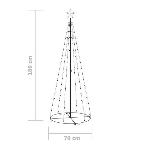 Lysende kegletræ 70x180 cm 100 LED'er koldt hvidt lys