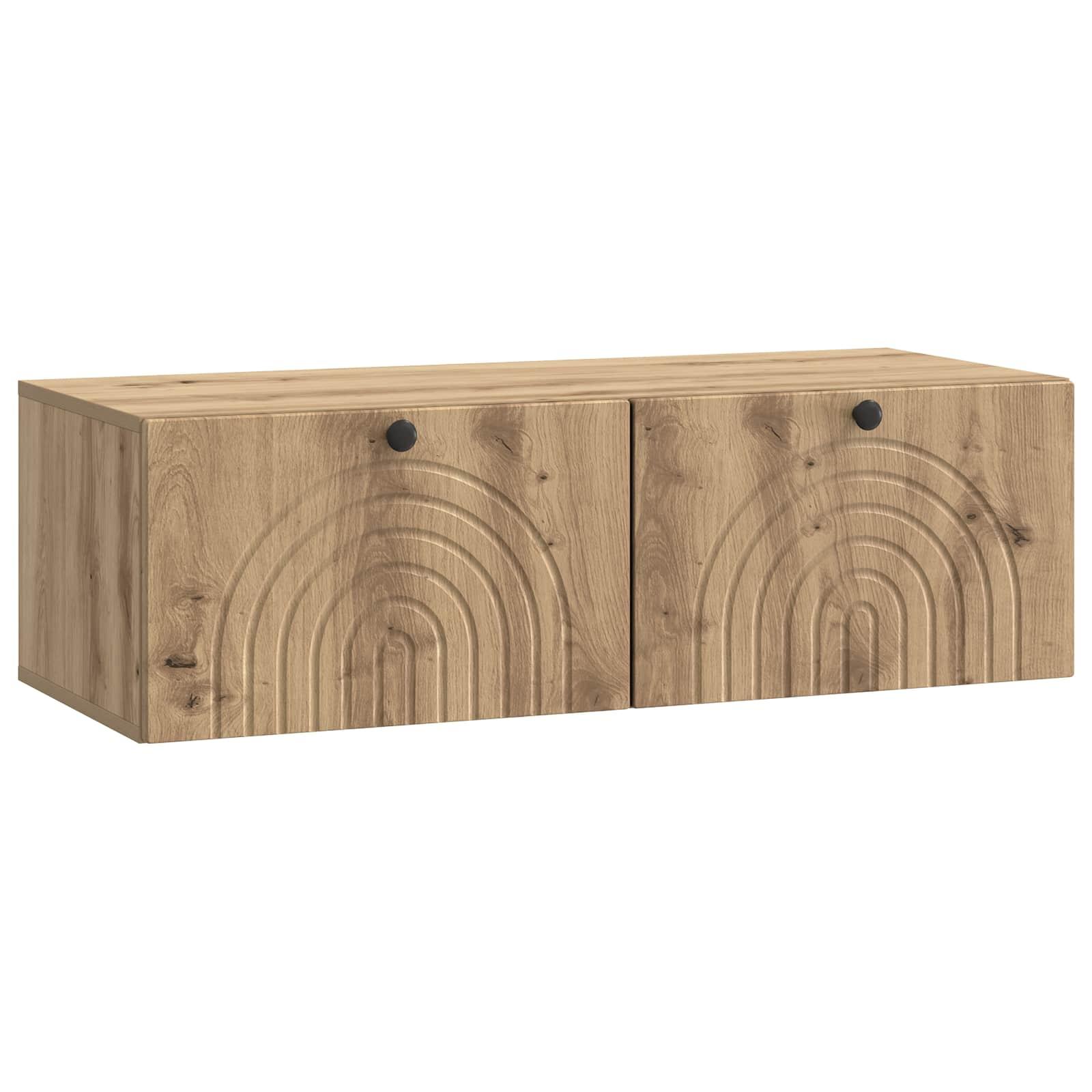 Væghængt TV-skab Artisan-eg 99 x 41 x 30 cm Konstrueret træ billede