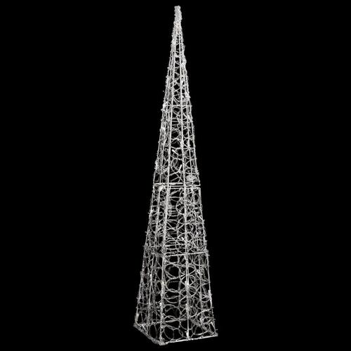 Dekorativ LED-lyskegle 120 cm akryl kold hvid