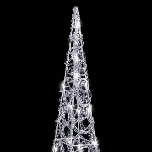 Dekorativ LED-lyskegle 120 cm akryl kold hvid