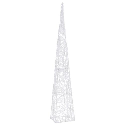 Dekorativ LED-lyskegle 120 cm akryl kold hvid