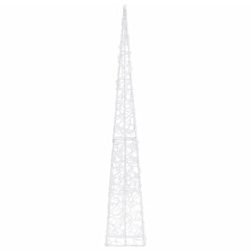 Dekorativ LED-lyskegle 120 cm akryl kold hvid