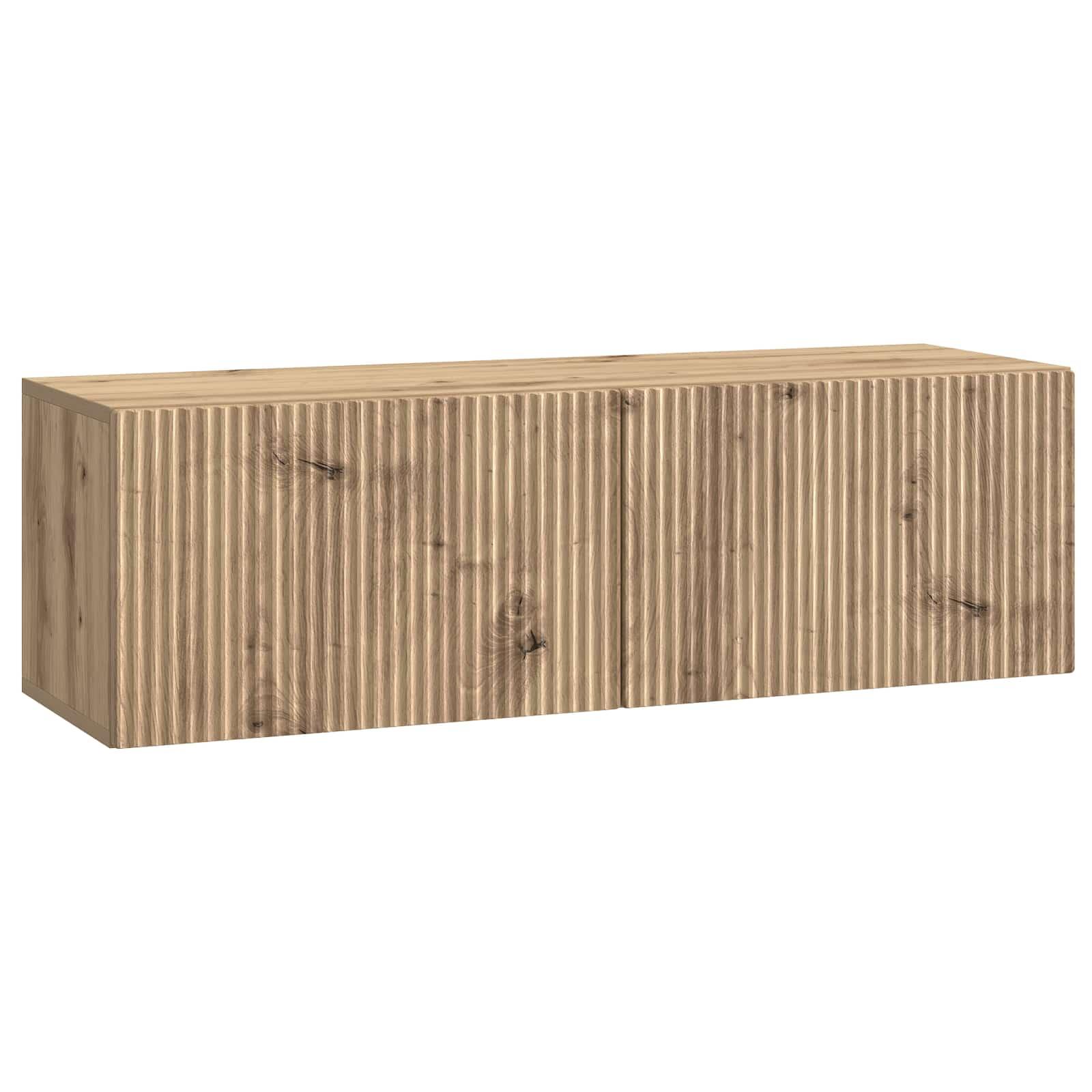 Væghængt TV-skab Artisan-eg 98 x 31 x 30 cm Konstrueret træ billede