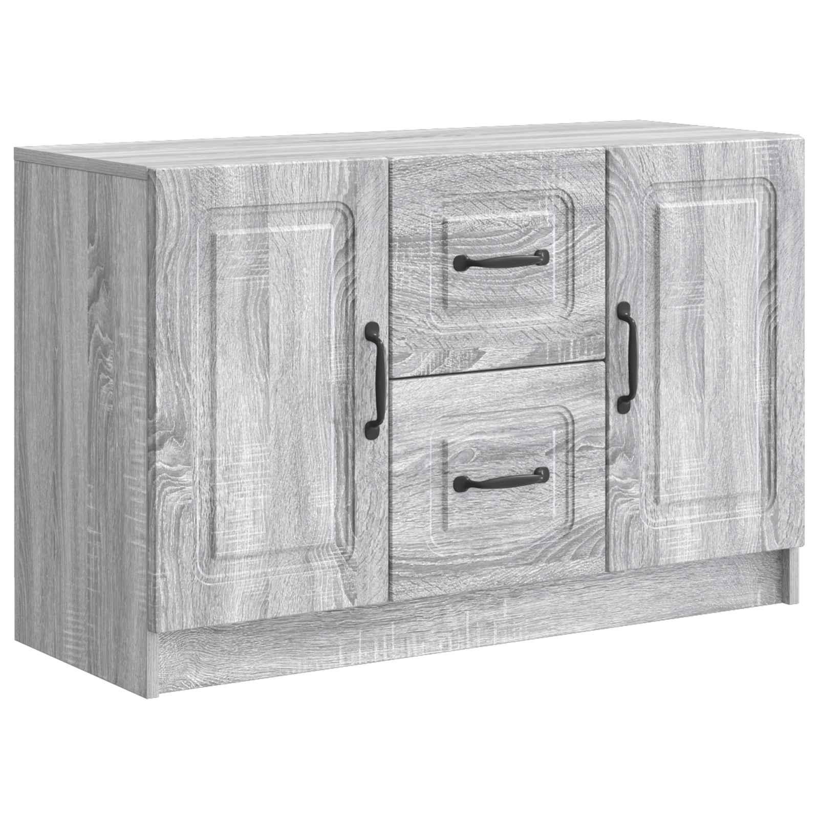 Sidebord Grå sonoma-eg 89 x 34,5 x 57 cm Konstrueret træ billede