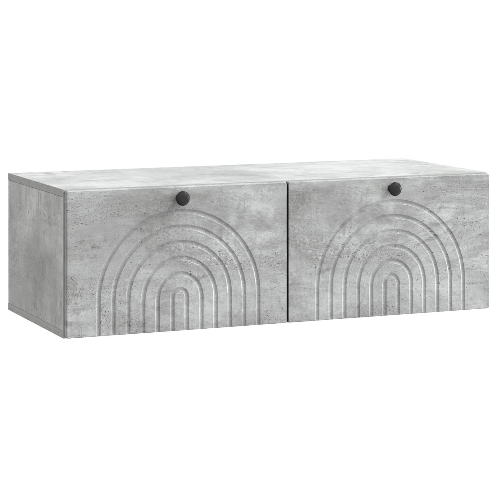 Væghængt TV-skab Betongrå 99 x 41 x 30 cm Konstrueret træ billede