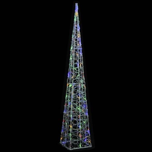 Dekorativ LED-lyskegle 120 cm akryl flerfarvet