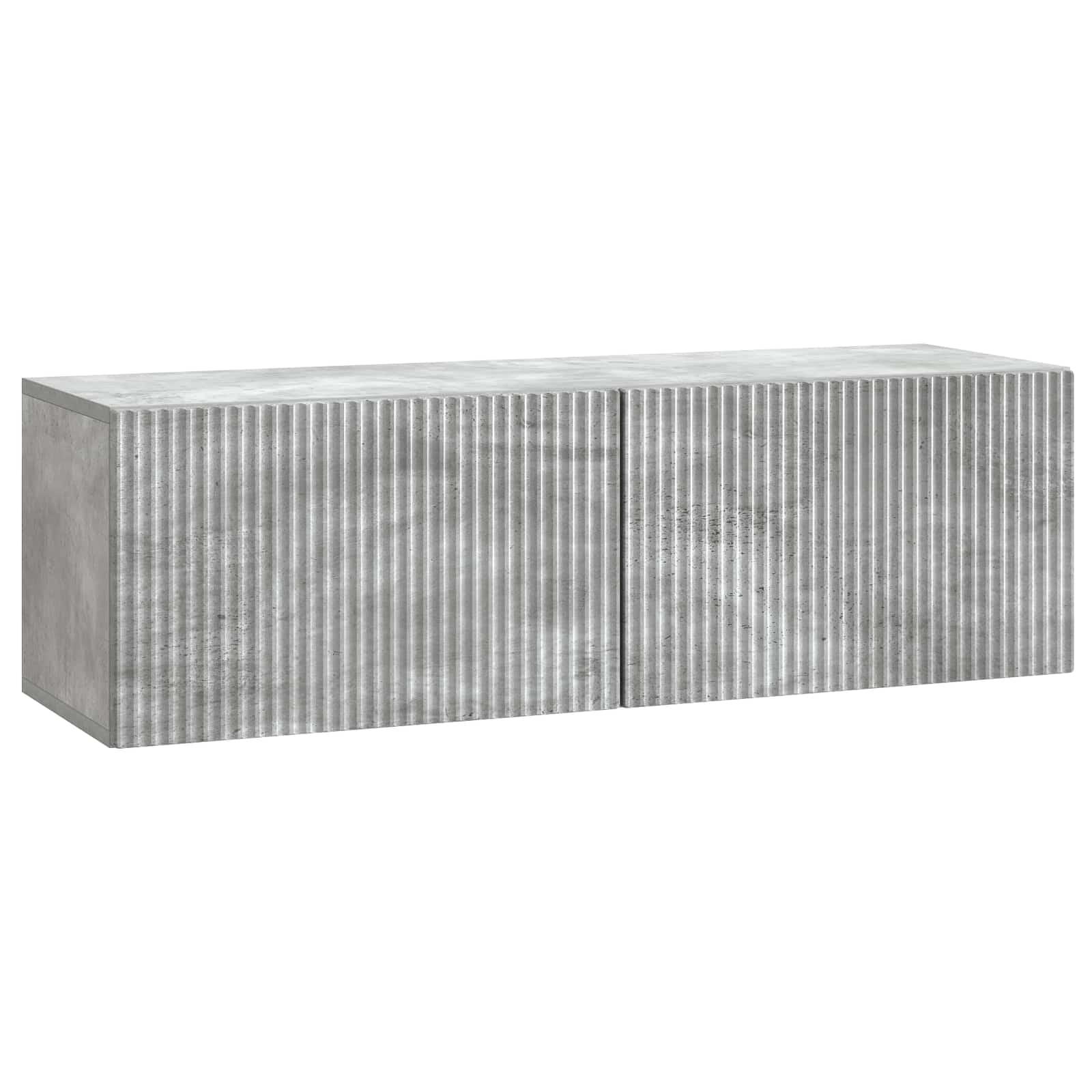 Væghængt TV-skab Betongrå 98 x 31 x 30 cm Konstrueret træ billede