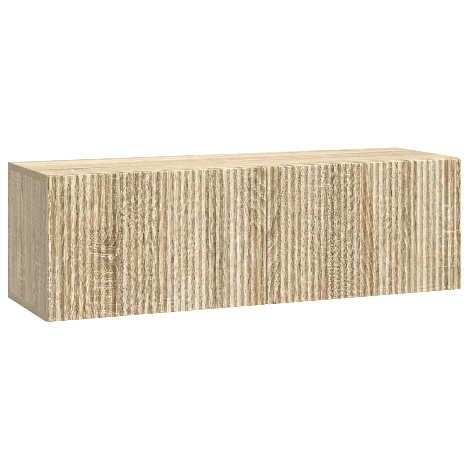 Væghængt TV-skab Sonoma-eg 98 x 31 x 30 cm Konstrueret træ billede