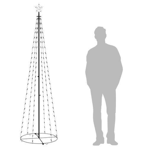 Lysende kegletræ 70x240 cm 136 LED'er koldt hvidt lys