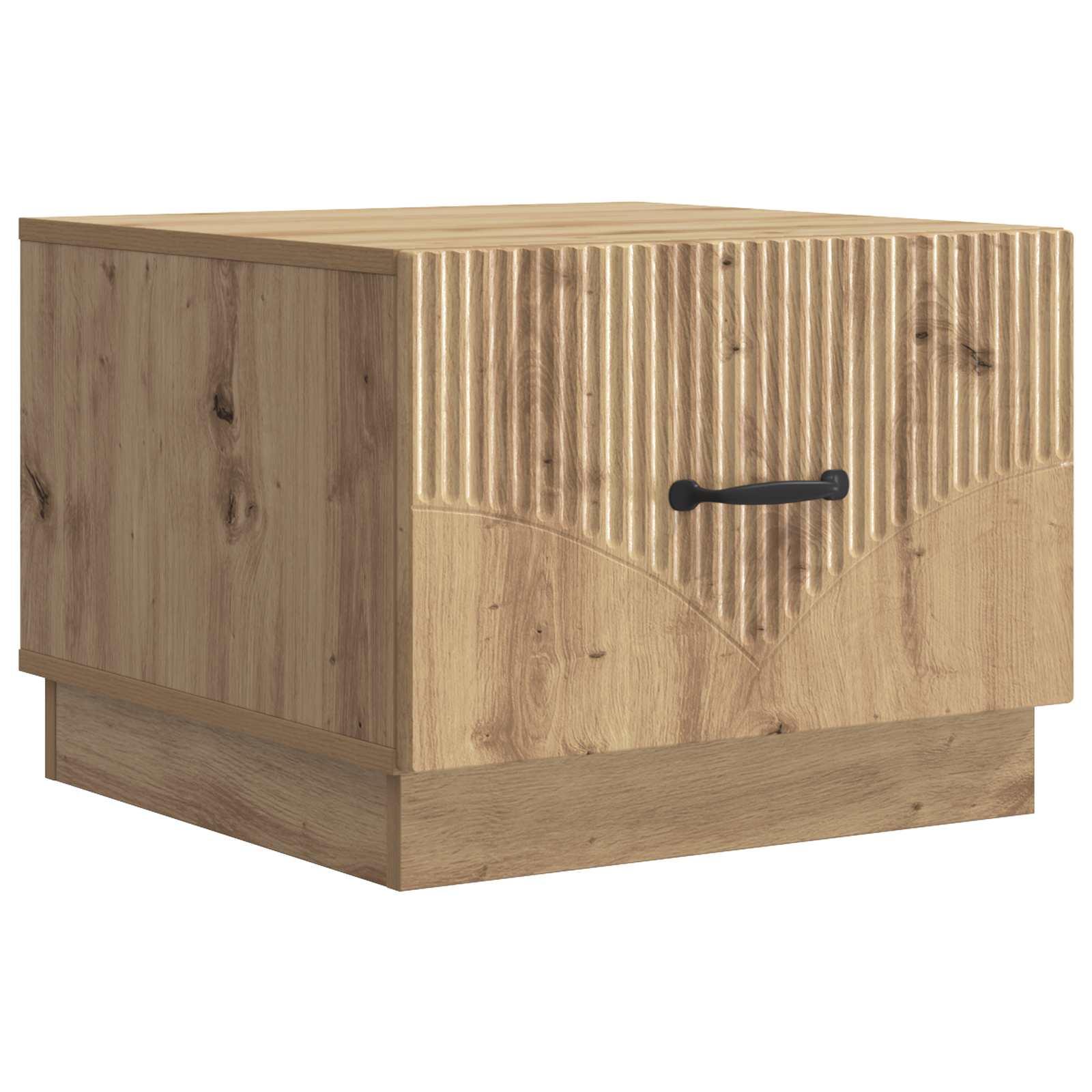 Sofabord med skuffe Artisan-eg 49 x 50 x 37 cm Konstrueret træ billede