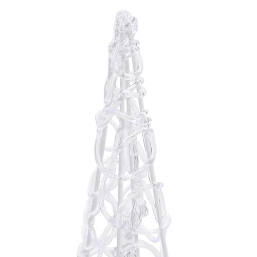 Dekorativt LED-lyskeglesæt 30/45/60 cm akryl kold hvid