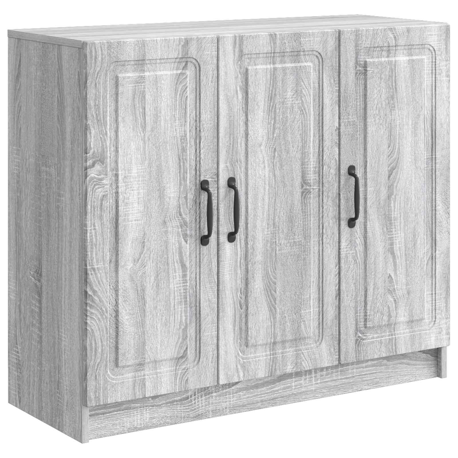 Sidebord Grå sonoma-eg 89 x 34,5 x 77 cm Konstrueret træ billede