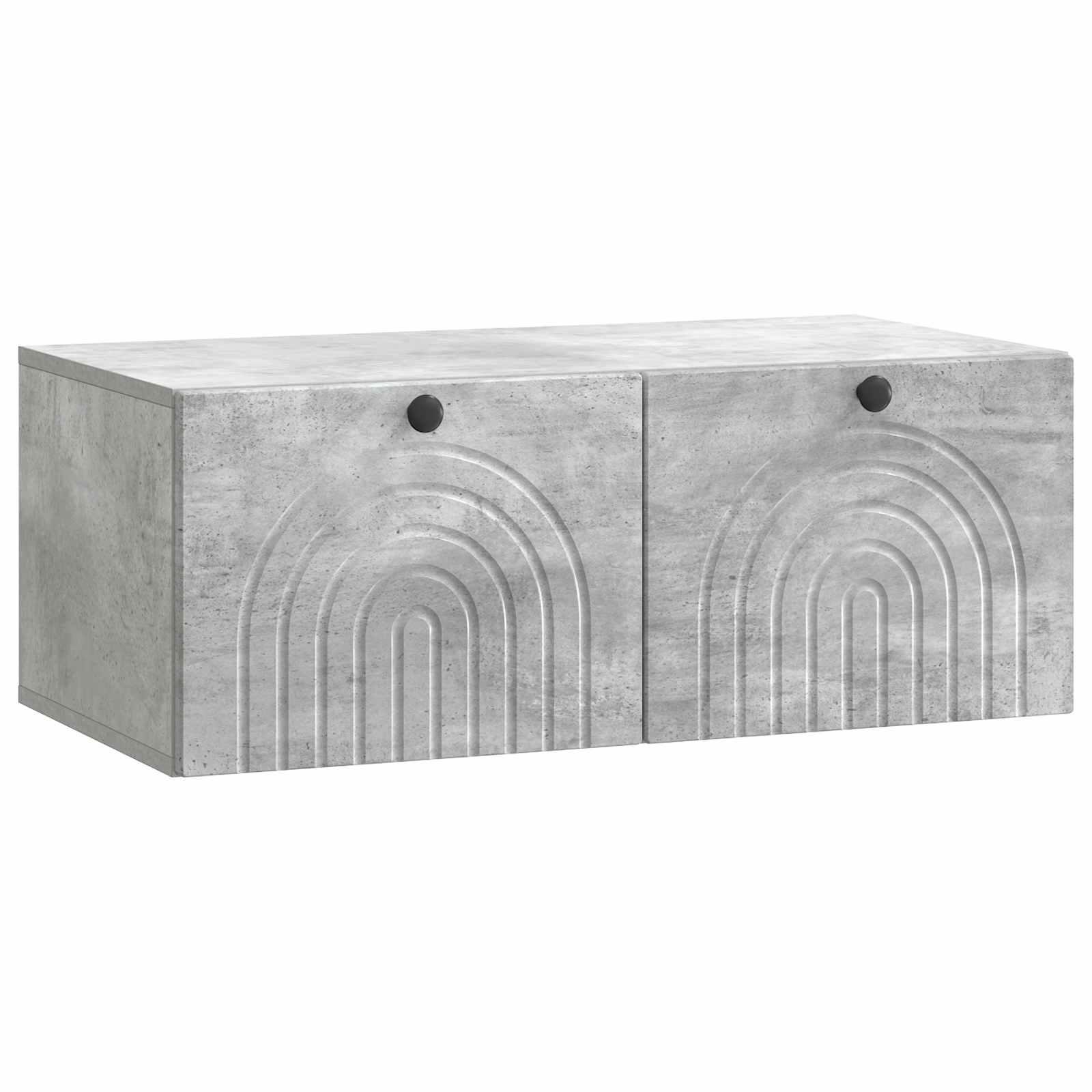 Væghængt TV-skab Betongrå 78,5 x 41 x 30 cm Konstrueret træ billede