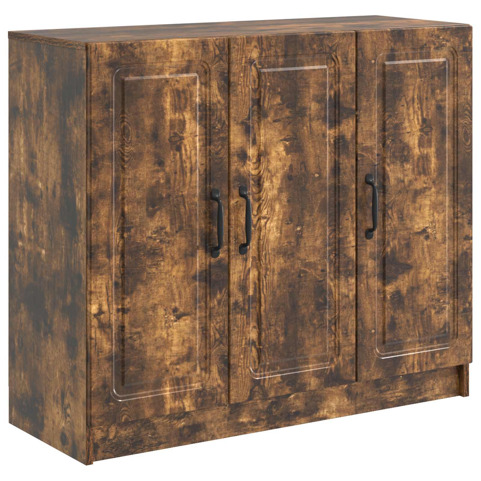Sidebord Røget eg 89 x 34,5 x 77 cm Konstrueret træ billede