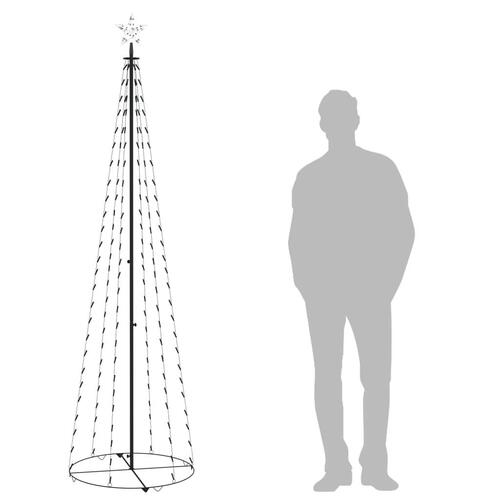 Lysende kegletræ 70x240 cm 136 LED'er blåt lys
