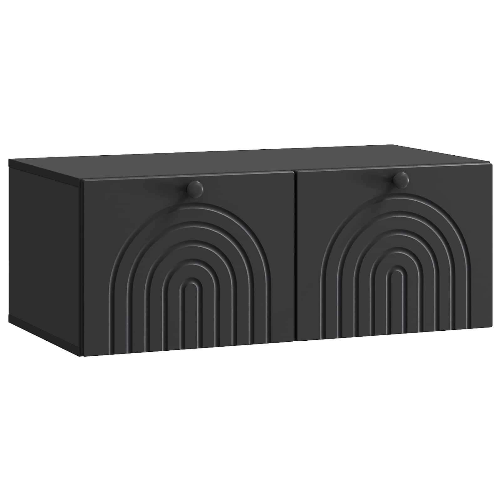 Væghængt TV-skab Sort 78,5 x 41 x 30 cm Konstrueret træ billede