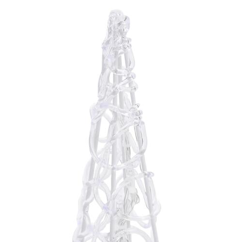Dekorativt LED-lyskeglesæt 30/45/60 cm akryl blå