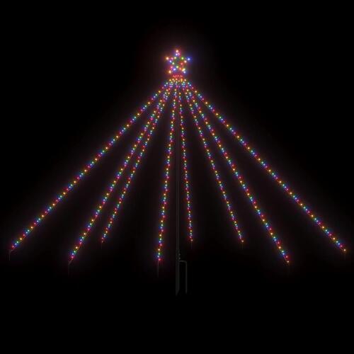 Lysende juletræ 2,5 m 400 LED'er inde/ude farverigt lys