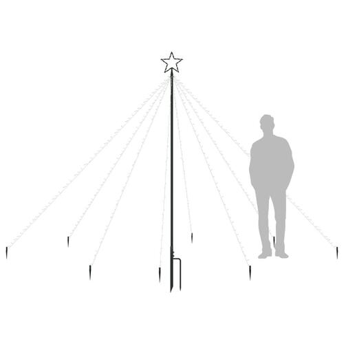 Lysende juletræ 2,5 m 400 LED'er inde/ude farverigt lys