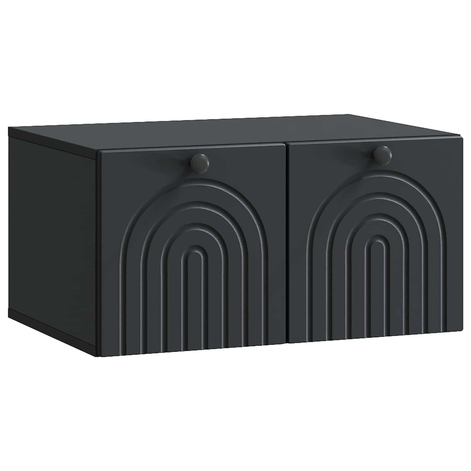 Væghængt TV-skab Sort 59,5 x 41 x 30 cm Konstrueret træ billede