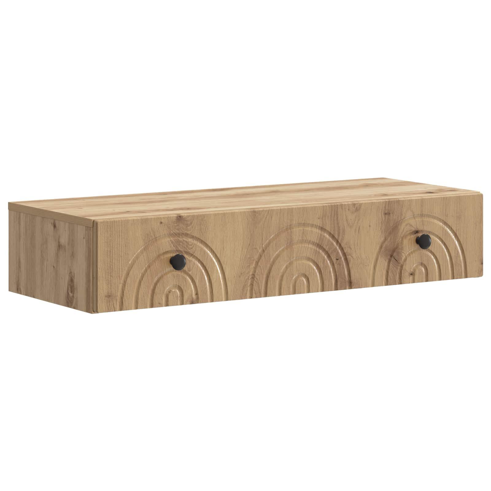 Væghængt Sideskab Artisan-eg 87,5 x 34,5 x 17 cm billede
