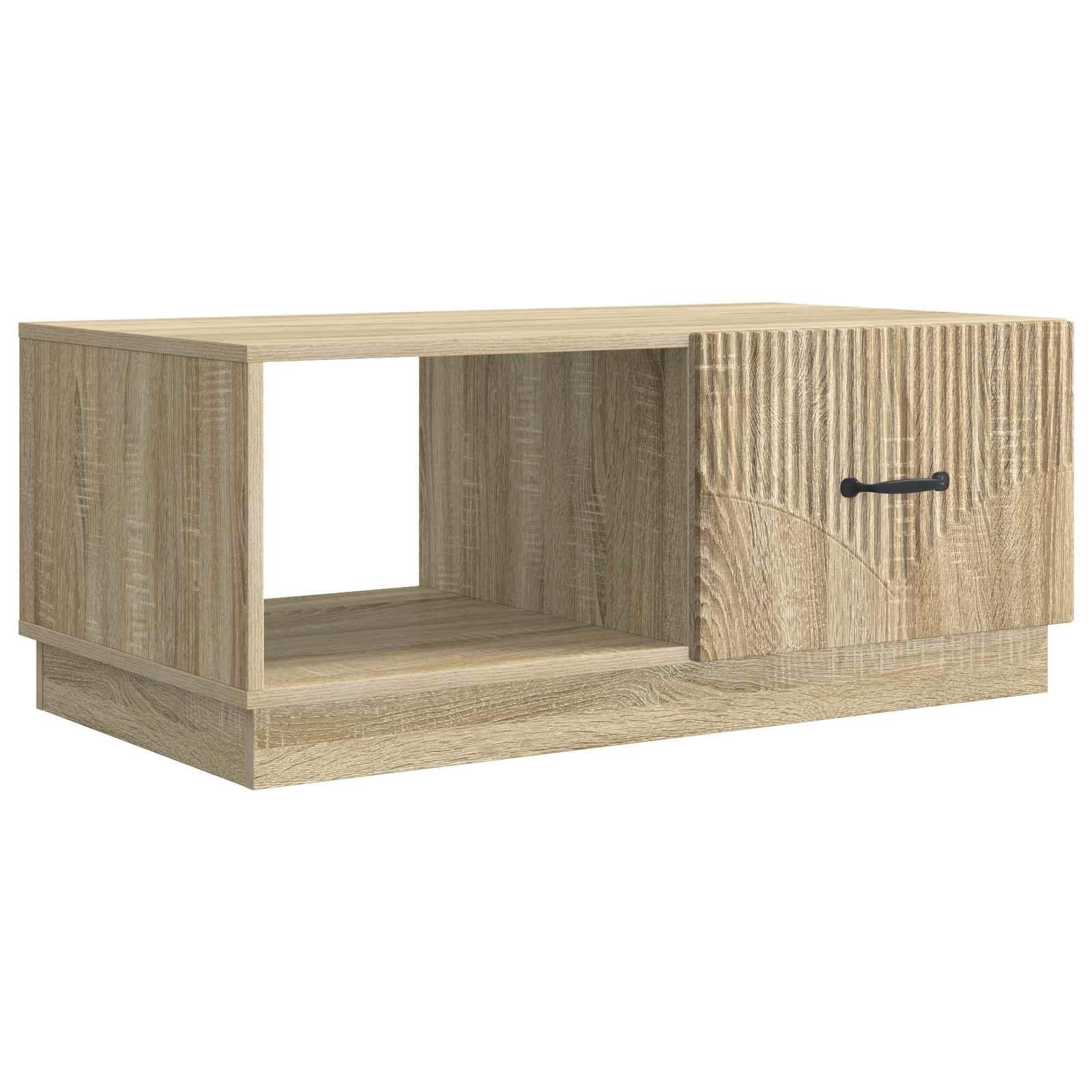 Sofabord Sonoma-eg 90 x 50 x 37 cm Konstrueret træ billede