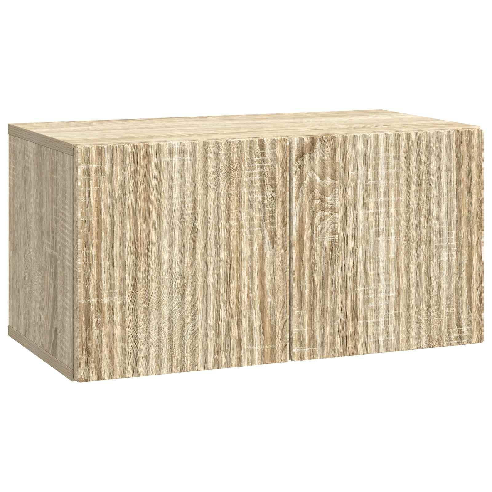 Væghængt TV-skab Sonoma-eg 59,5 x 31 x 30 cm Konstrueret træ billede