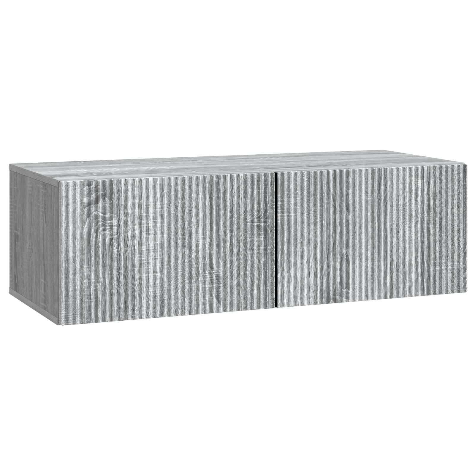 Væghængt TV-skab Grå sonoma-eg 98 x 41 x 30 cm Konstrueret træ billede