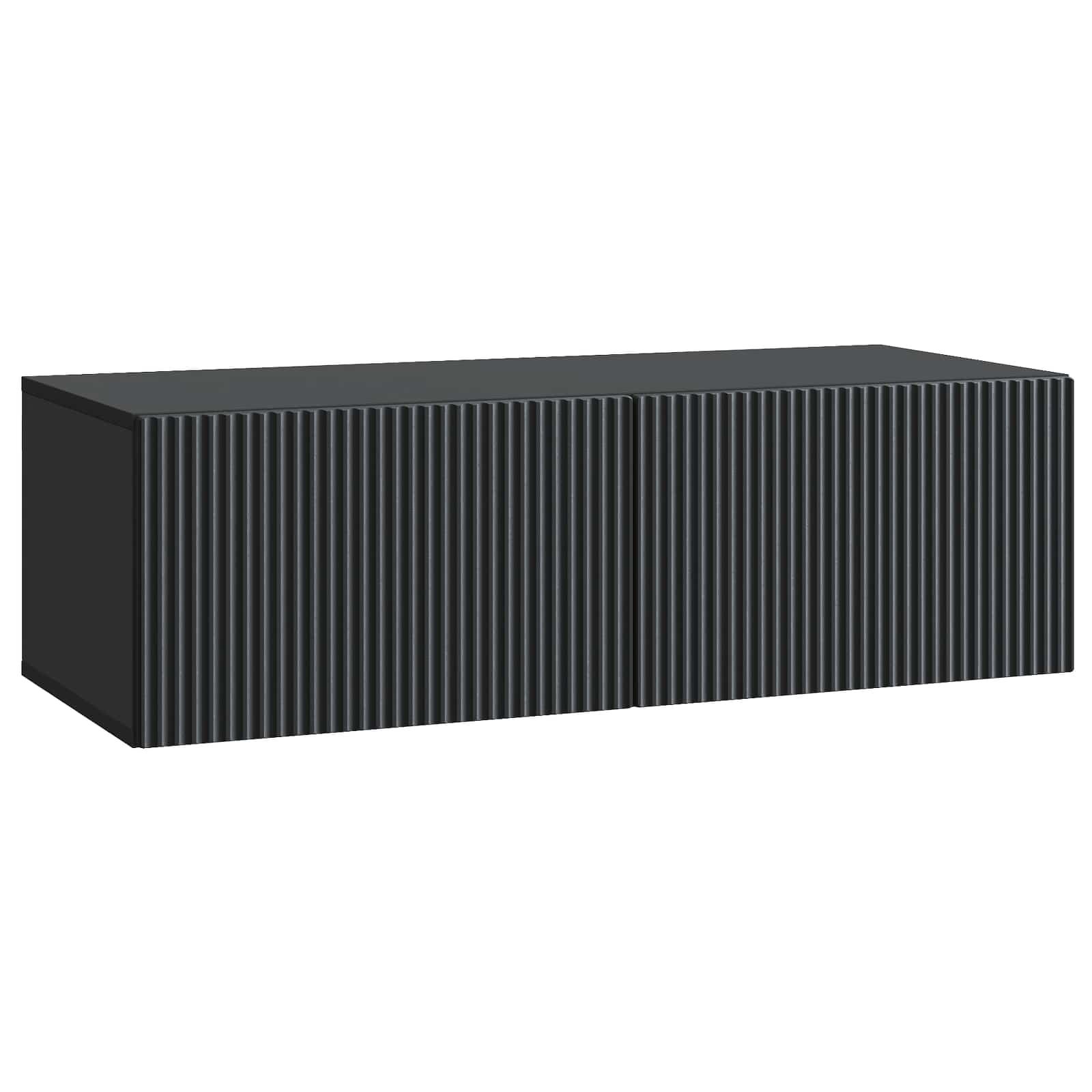 Væghængt TV-skab Sort 98 x 41 x 30 cm Konstrueret træ billede