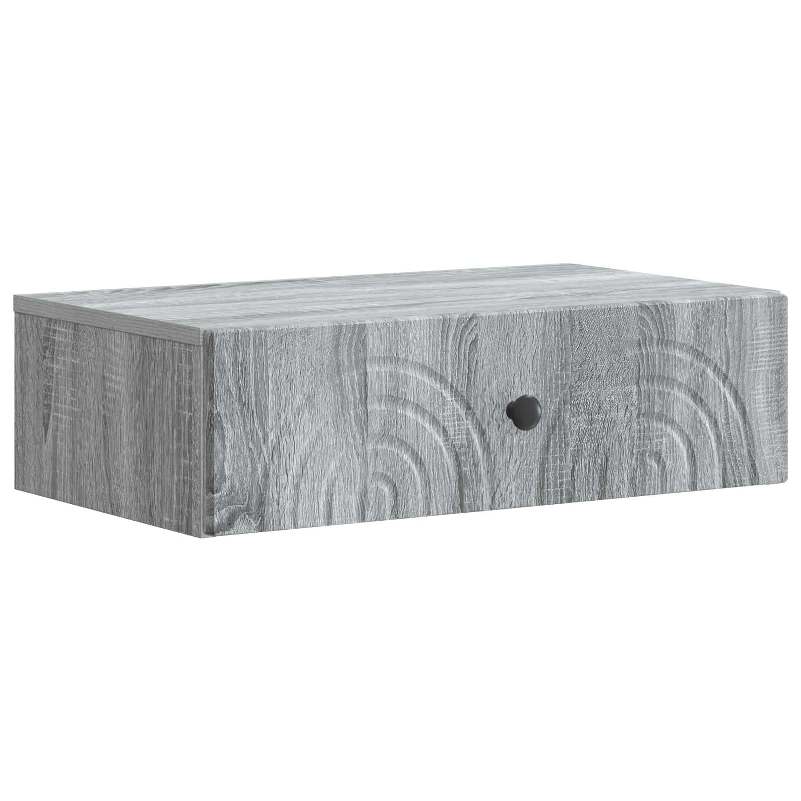 Væghængt Sideskab Grå sonoma-eg 59 x 34,5 x 17 cm billede