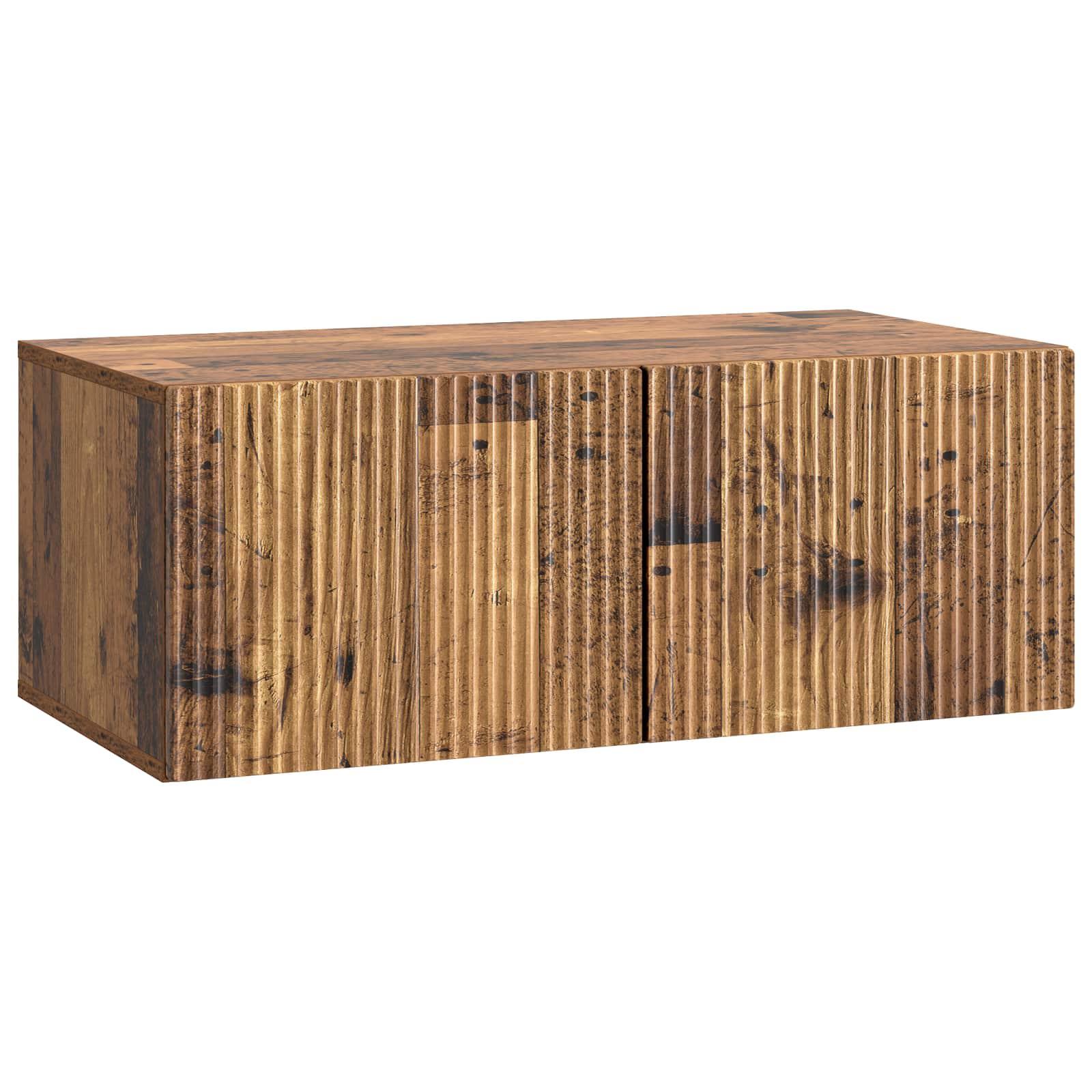 Væghængt TV-skab Gammelt træ 78,5 x 41 x 30 cm Konstrueret træ billede