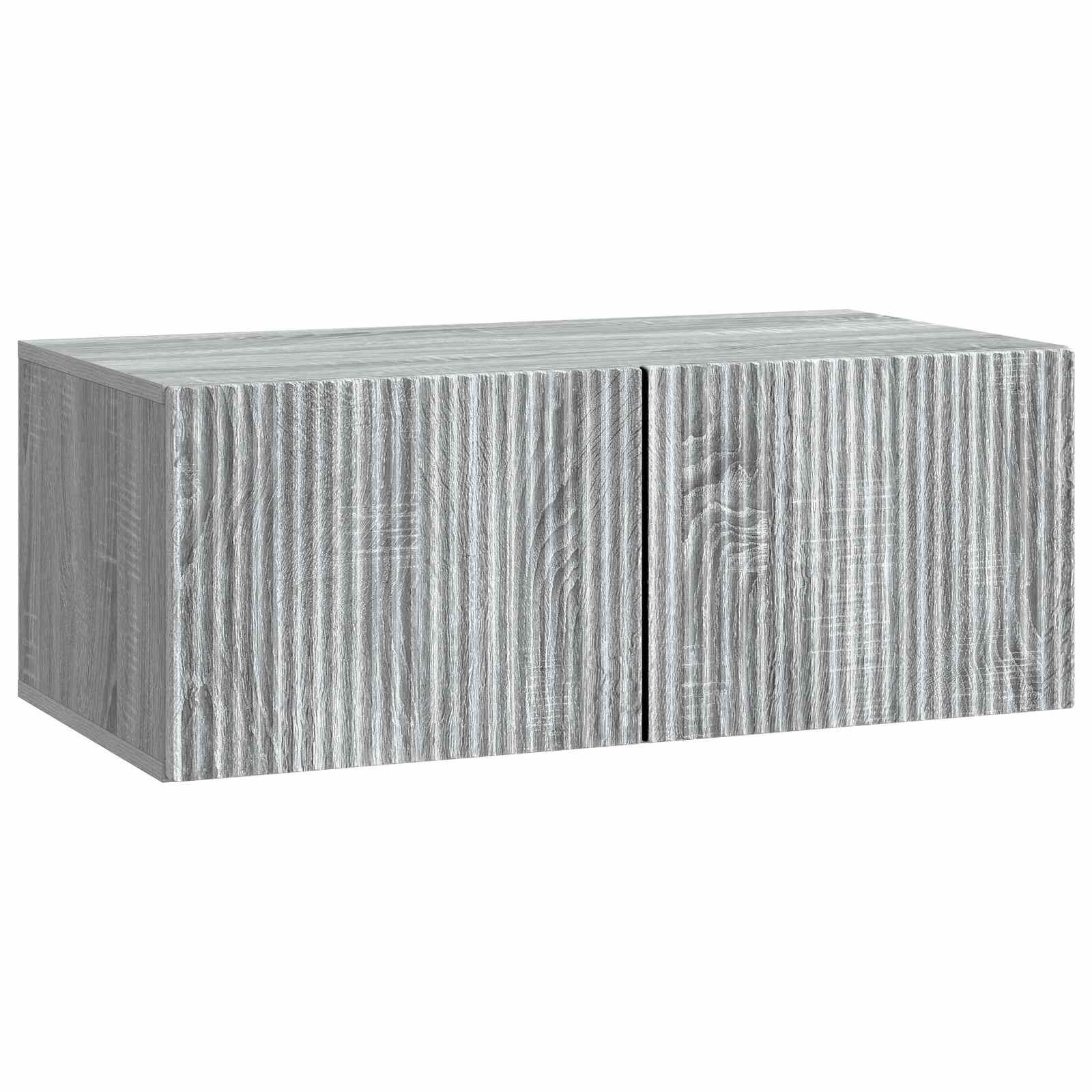 Væghængt TV-skab Vægmonteret Grå sonoma-eg 78,5 x 41 x 30 cm billede