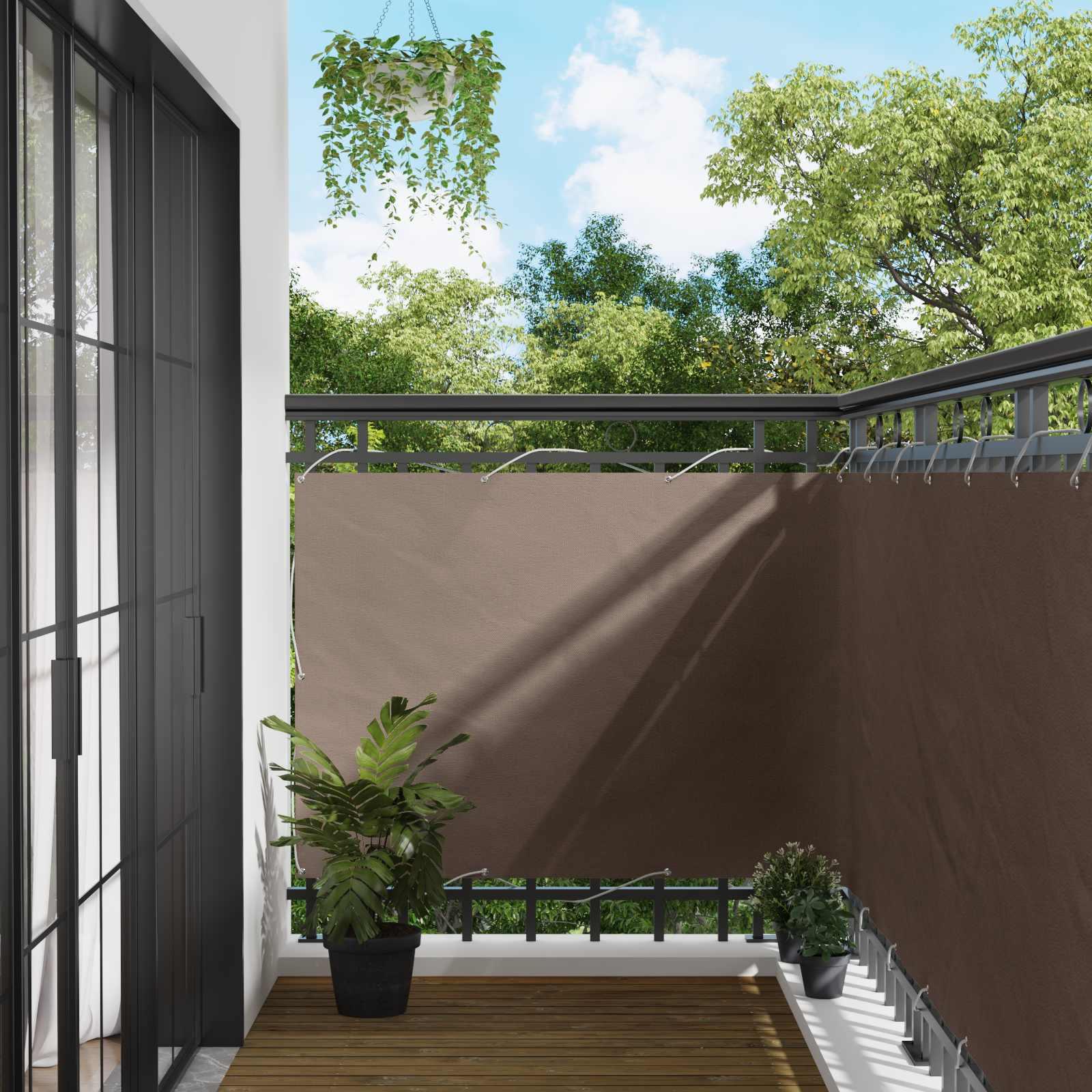 Altan Skærm 120 x 200 cm PU belagt oxford alu billede