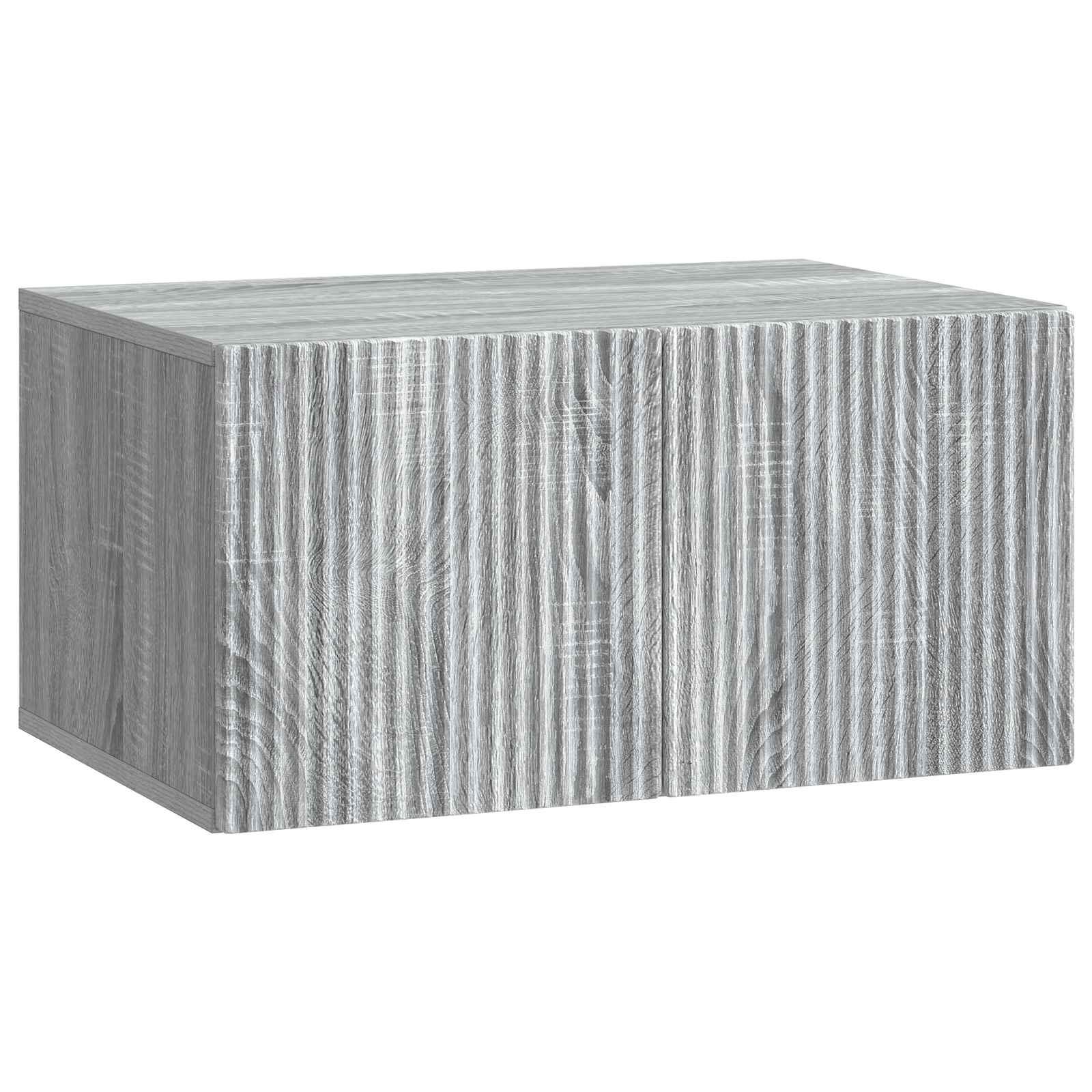 Væghængt TV-skab Vægmonteret Grå sonoma-eg 59,5 x 41 x 30 cm billede