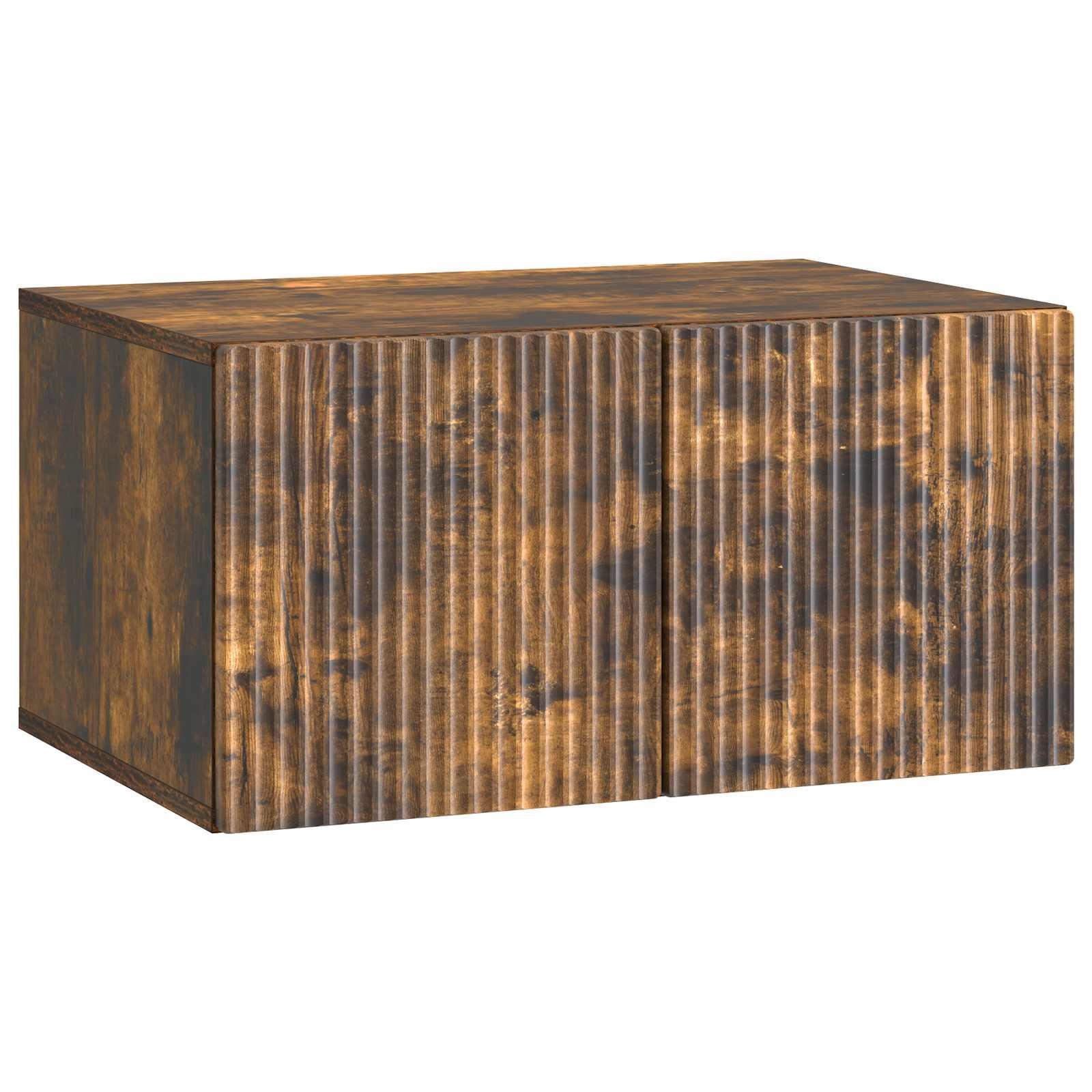 Væghængt TV-skab Røget eg 59,5 x 41 x 30 cm Konstrueret træ billede