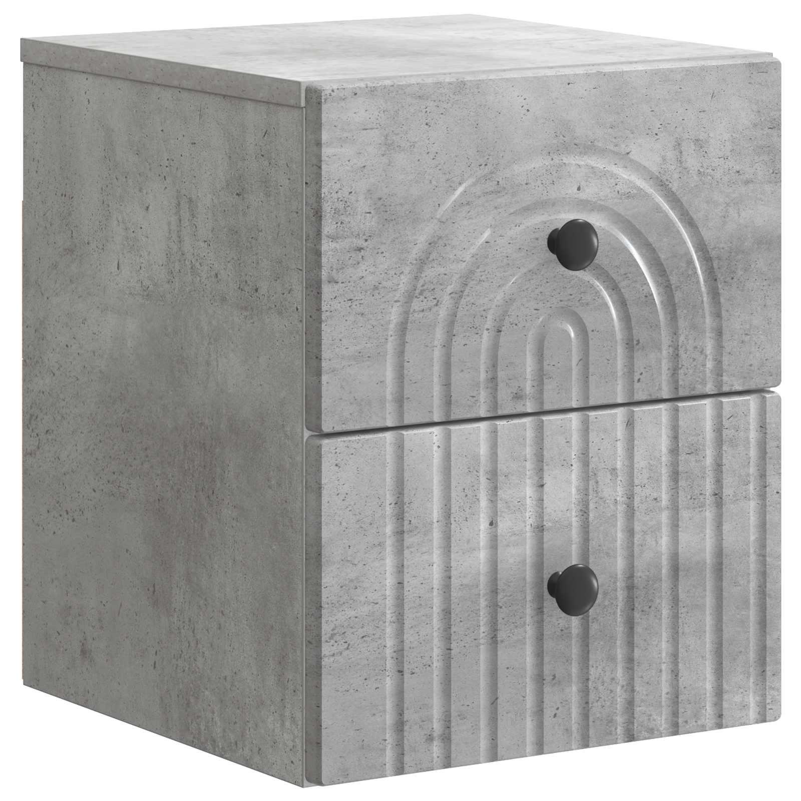 Væghængt Natbord Betongrå 33 x 34,5 x 40 cm Konstrueret træ billede