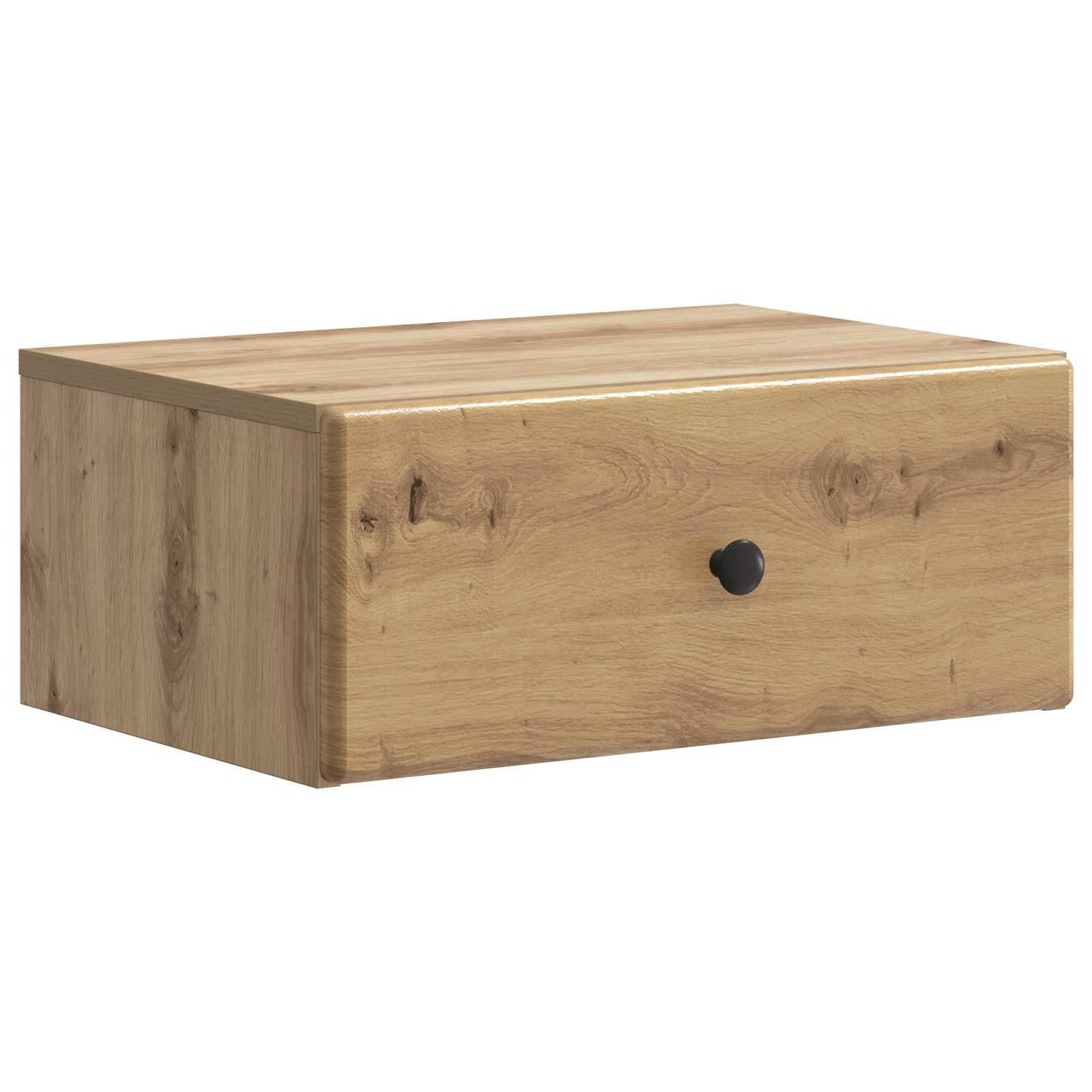 Væghængt Natbord Artisan-eg 49 x 34,5 x 20 cm Konstrueret træ billede