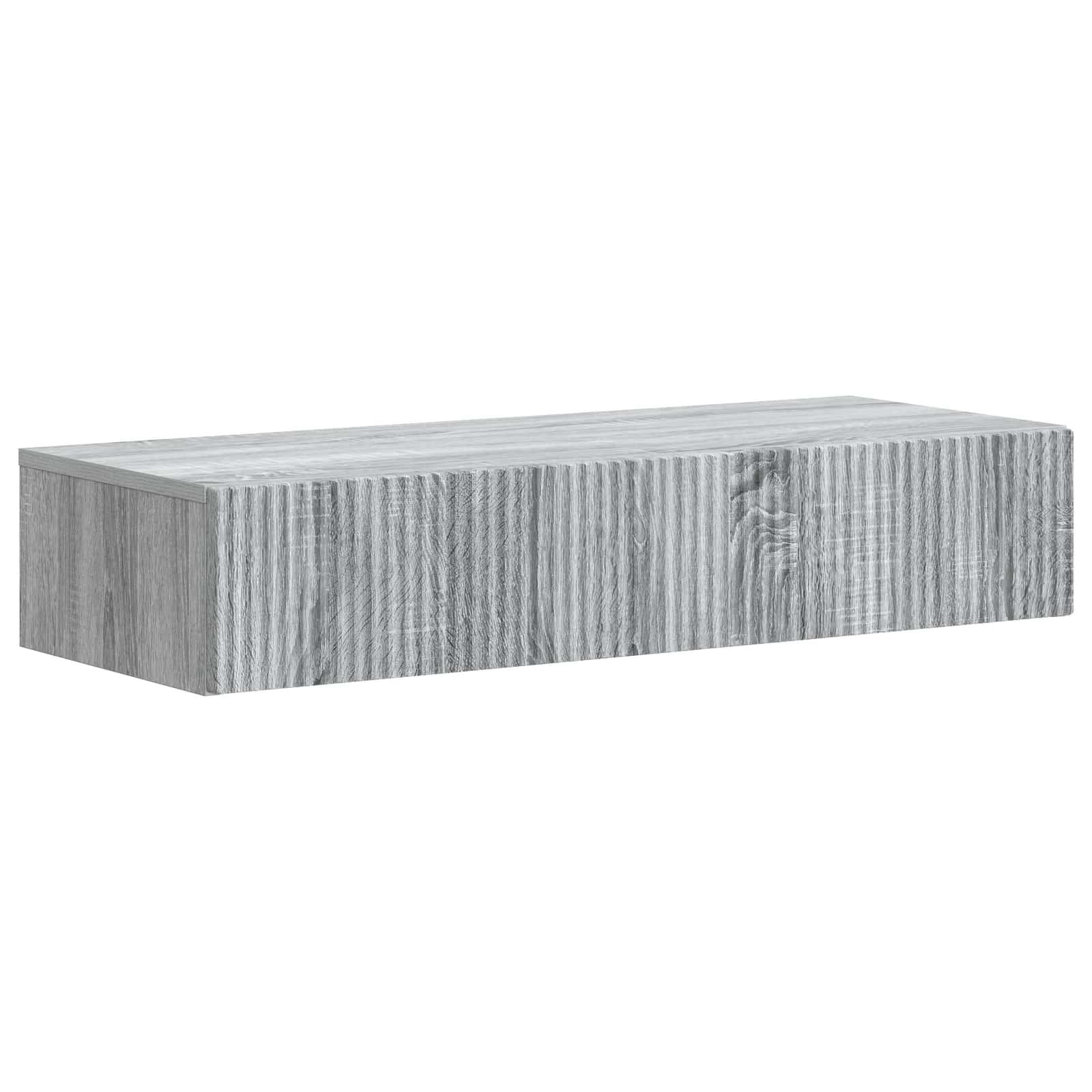 Væghængt Sideskab Grå sonoma-eg 87,5 x 34,5 x 17 cm billede