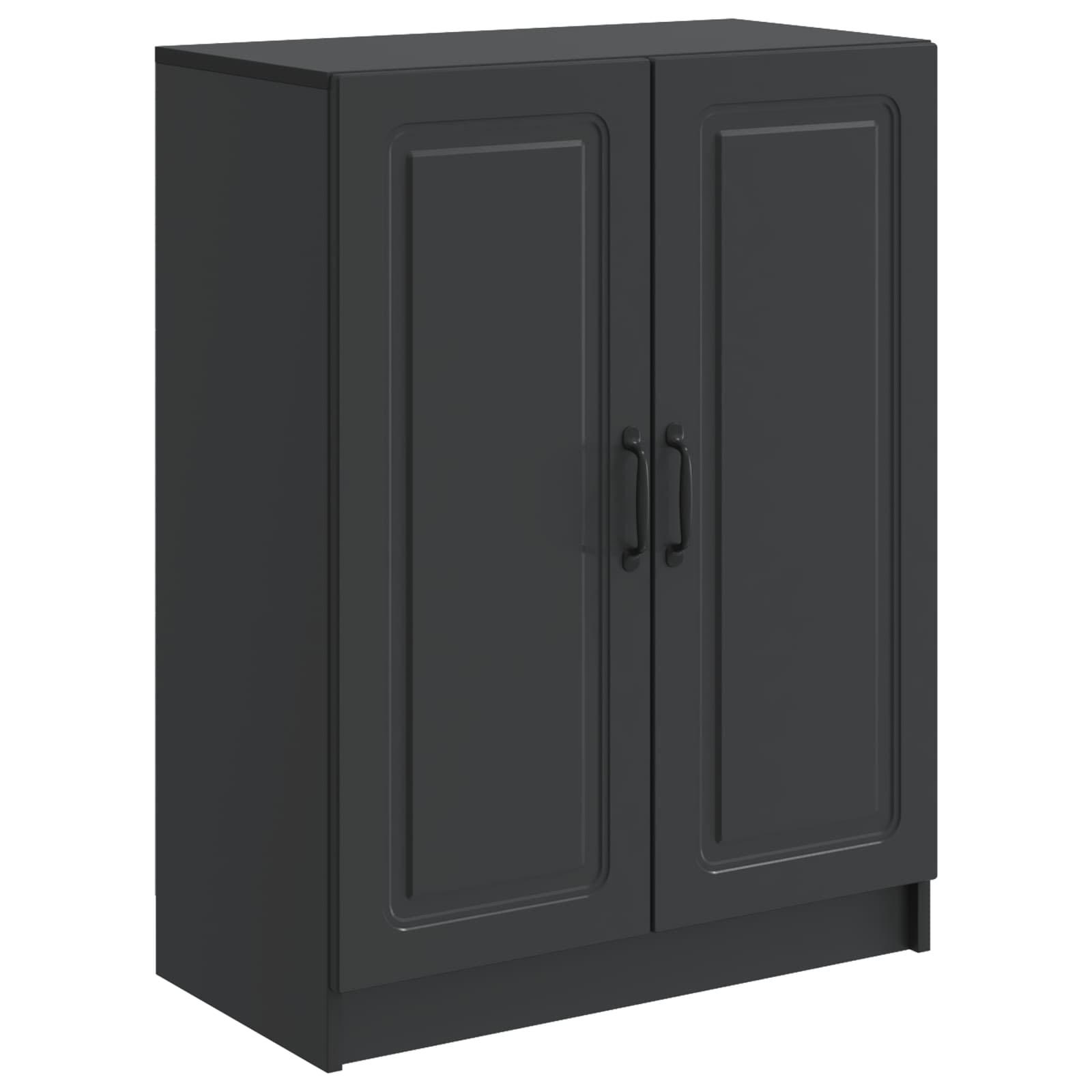 Sidebord Sort 66 x 34,5 x 87 cm Konstrueret træ billede