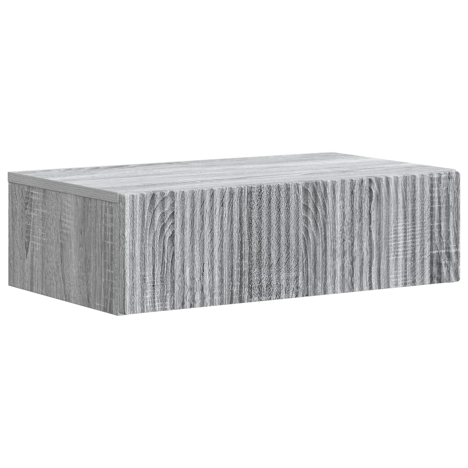 Væghængt Sideskab Grå sonoma-eg 59 x 34,5 x 17 cm billede