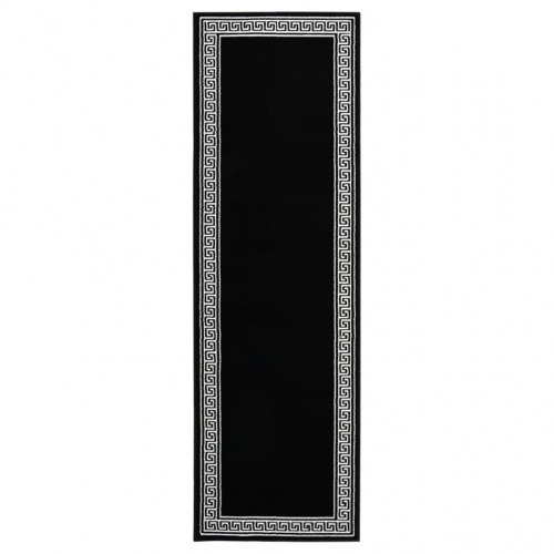 Tæppeløber 60x150 cm BCF med motiv sort