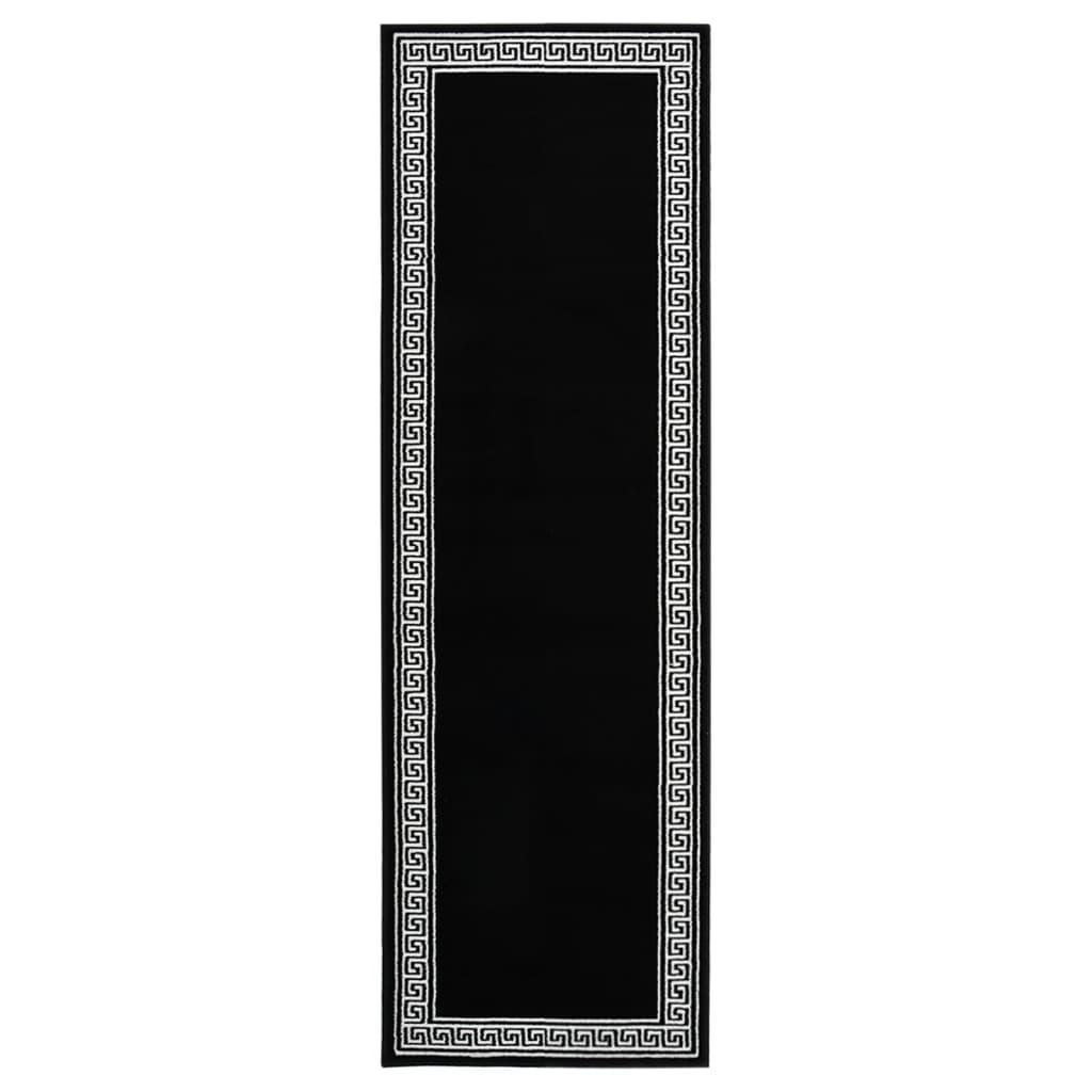 Tæppeløber 60x150 cm BCF med motiv sort