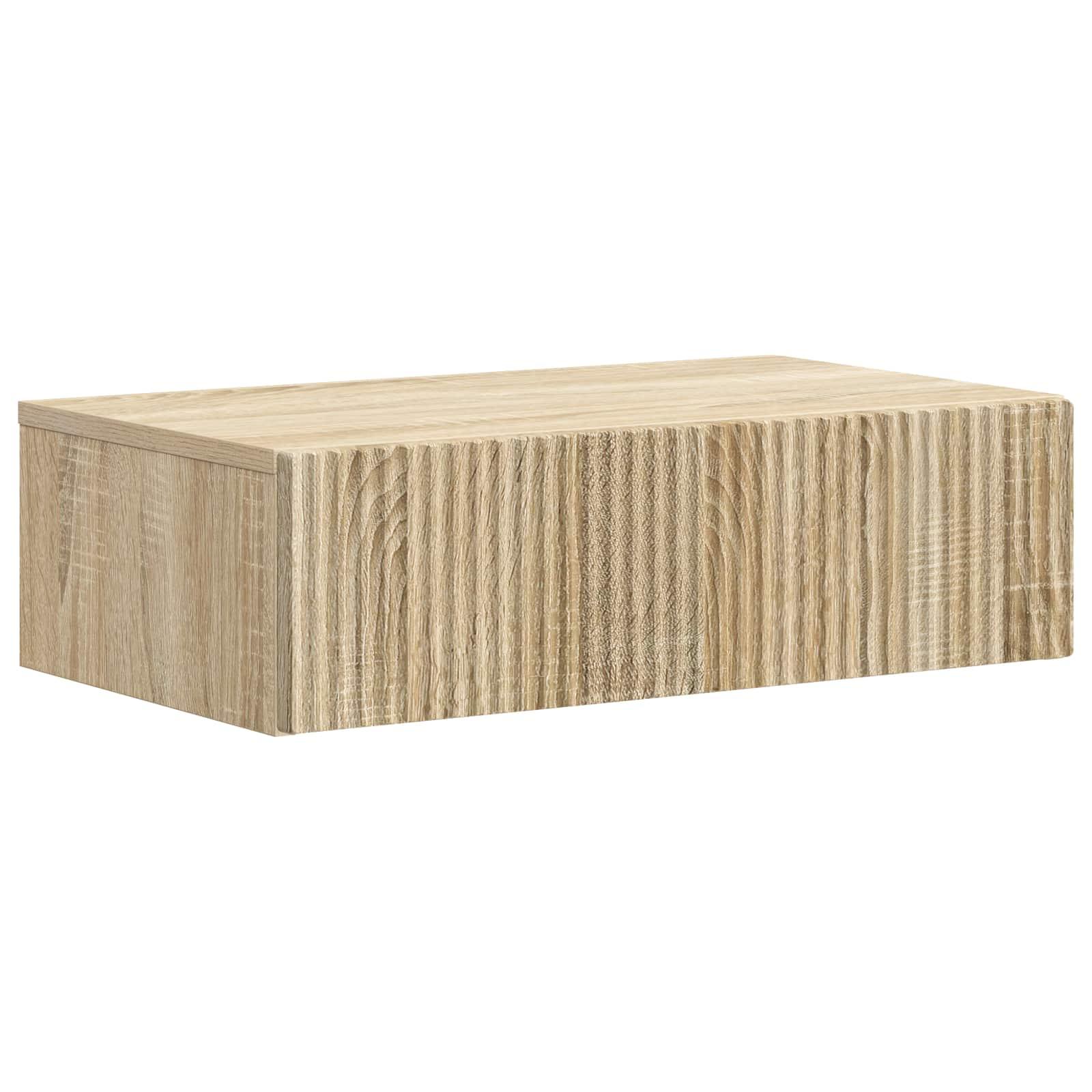 Væghængt Sideskab Sonoma-eg 59 x 34,5 x 17 cm Konstrueret træ billede