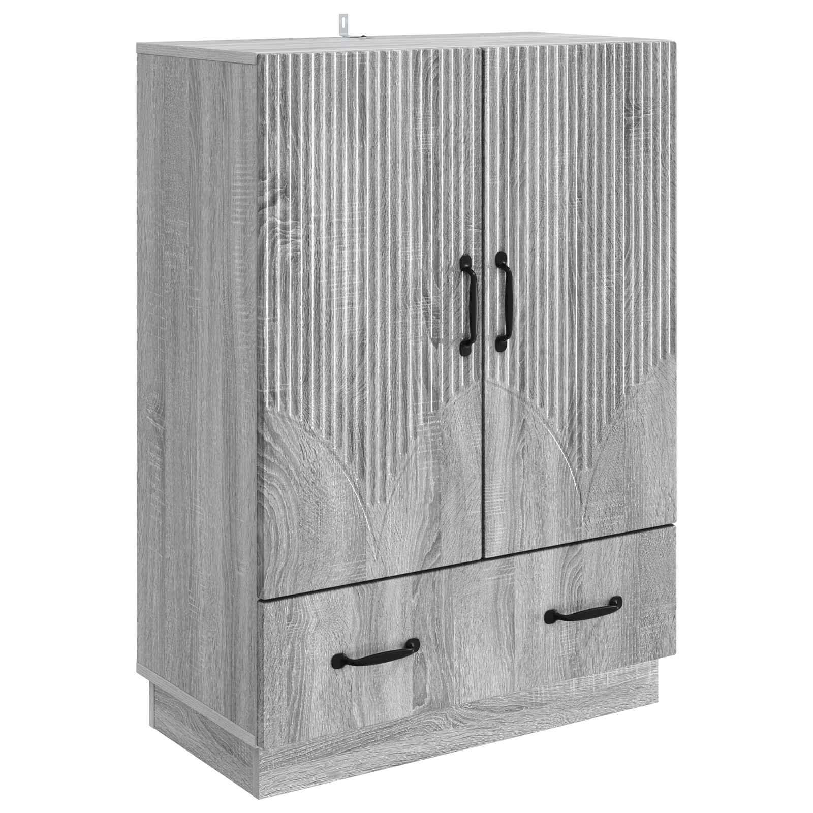 Sidebord Grå sonoma-eg 66 x 34,5 x 92 cm Konstrueret træ billede