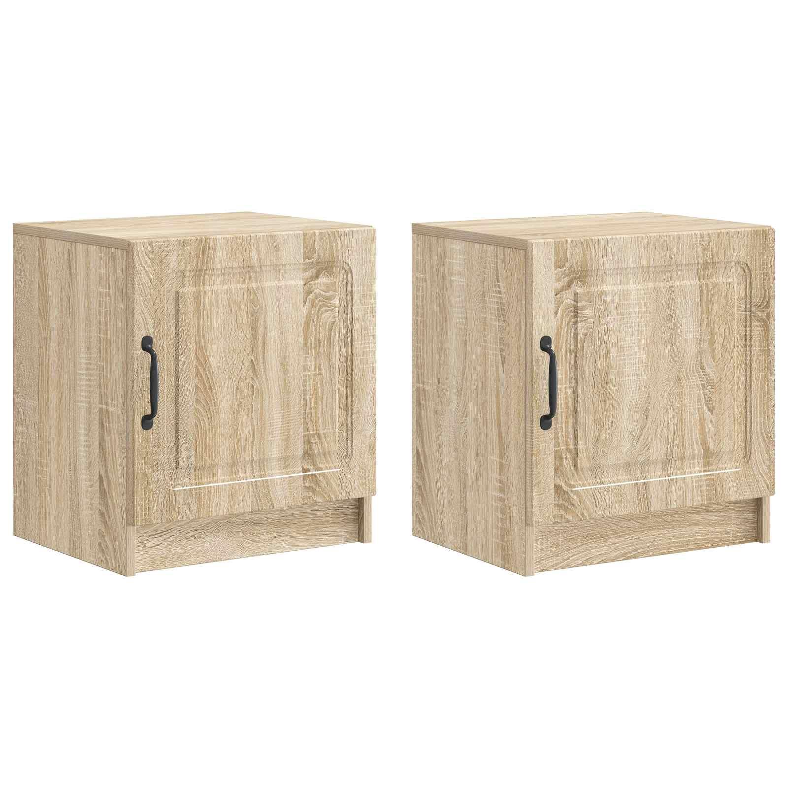 Natskab 2 stk Sonoma-eg 43 x 34,5 x 47 cm Konstrueret træ billede